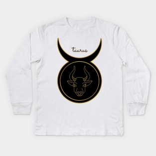 Taurus Astrological Zodiac sign Kids Long Sleeve T-Shirt